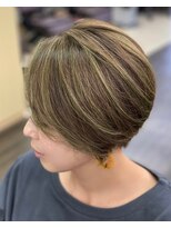 美容室 びゃんびゃん 社店&nbsp;透明感ハイライトボブ