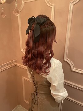 グルーヴ グルーヴ フェエリー(groove groove feerie) まおりんのおとなハーフアップ 新宿歌舞伎町ヘアセット