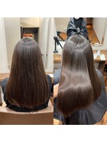 キュア 表参道(CURE)&nbsp;黒髪/グレージュカラー/ココアベージュ/ヘルシーロング[表参道]