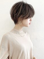 大人可愛い小顔ひし形クビレ丸みボブ20代30代40代大人ショート