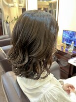 キャラ 池袋本店(CHARA) ロングヘアから一転！？ミディアムコテ巻き風パーマ！【貴也】