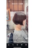 アシンメトリーショートボブ