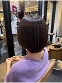 20代30代40代50代◎丸みボブ/ベージュカラー