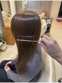 髪質改善カラー(ベージュブラウン)