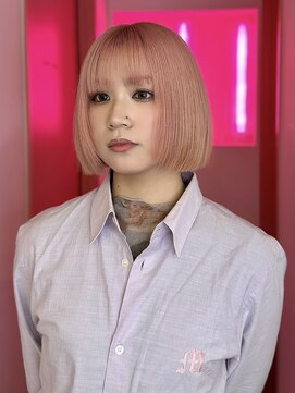 ダズリングディア(Dazzling Deer) 切りっぱなしボブ/ピンクベージュ/似合わせカット