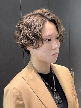 ロンドシエル 横浜(Lond ciel) メンズセンターパート/波巻きスパイラルパーマ