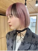 ホワイトブロンド/ワイドバング/美髪/外ハネボブ/ダブルカラー