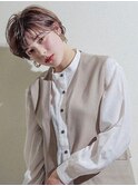 10代20代　ショートマッシュ　ハンサムショート　くすみカラー