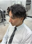 波巻きパーマ
