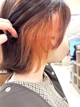 ケンジ 平塚ラスカ店(KENJE) 大人可愛いオレンジインナーカラー