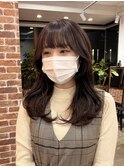 ピンクベージュレイヤーボブニュアンスカラー外ハネボブショート