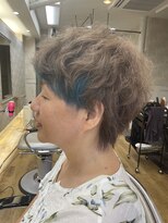 ヘアアンドメイク アリス(hair&make ALICE produce by COLT)&nbsp;ショート　フェイスフレーミング　ブリーチ　ミルクティーカラー