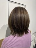 初ハイライトで春の外はねレイヤーボブ