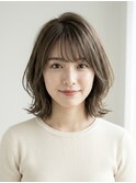 ワンレン/ひし形レイヤーボブ/肩上ボブ/大人/切りっぱなしボブ