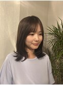 ワンホンレイヤー/ミルクティーブロンド/ダークブルー/レイヤー