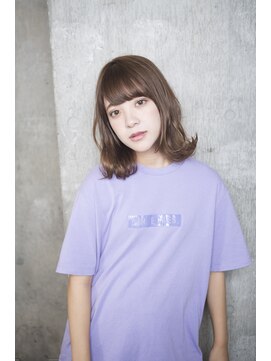 サロンドミルク 原宿(salon de MiLK) 【salon de MiLK 原宿】ゆるふわミルクティアッシュ×ミディ