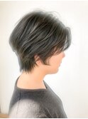 *奥行きショート*前髪なしショート*斜めバング*
