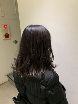 パティオンツー(PATIONN2) パープルブラウンセミロングダークトーンスタイル表参道青山原宿