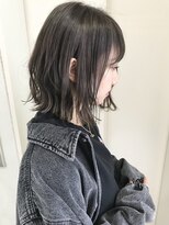 ヘアーデザイン シュシュ(hair design Chou Chou by Yone)&nbsp;グレージュ×切りっぱなしボブ/レイヤーボブ/20代/30代/40代