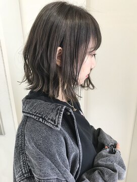 ヘアーデザイン シュシュ(hair design Chou Chou by Yone) グレージュ×切りっぱなしボブ/レイヤーボブ/20代/30代/40代
