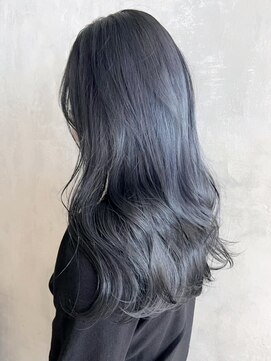 アルバム 渋谷パルコ(ALBUM) ブルーブラック_チェリーブラウンフェミニンロング_ba355973