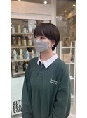 ウェーブショートマッシュショート地毛風カラー10代20代