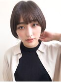 ★前下がりショートボブハンサムショートカットカラーパーマケア