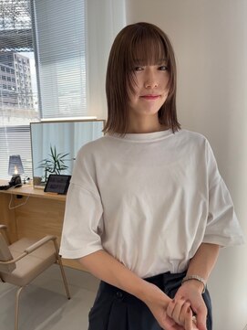 イノセントヘア(innocent.hair) ボブレイヤーハイトーンぱっつん前髪