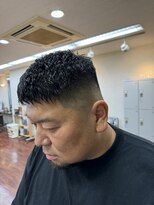 メンズ美容室 タカミ&nbsp;濡れパン フェードカット アイロンパーマ クロップスタイル