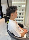 ピンパーマ ツイストパーマ メンズカット スパイキーショート