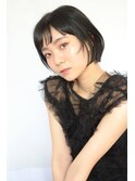 綺麗め/黒髪タイトボブ