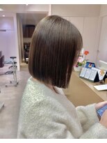 フェイス 石川町 (FACE)&nbsp;柔らかブラウンカラー×まとまるボブ×前髪あり×20代横浜