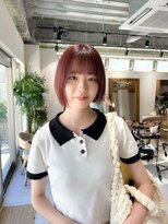 アドア 横浜(ADORE)&nbsp;【ADORE 横浜】ぱっつんボブ×ワインレッド