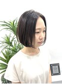 ニュアンスナチュラルボブ暗髪（by山守）