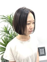 アイコニックナゴヤ(AIconic nagoya)&nbsp;ニュアンスナチュラルボブ暗髪（by山守）