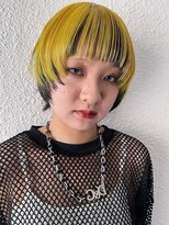 キジ(KIJI) ミニボブ/オン眉/デザインレイヤー/ハイトーン/デザインカラー