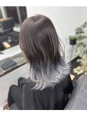 グラデーションカラーホワイトシルバー