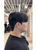 癖毛アイロンパーマ韓国式ダウンパーマメンズマッシュ