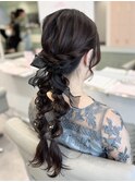 【MOMO】結婚式ヘアセット/ヘアアレンジ/編み下ろし
