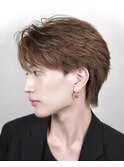 メンズ毛流れセンターパートニュアンスパーマ縮毛矯正