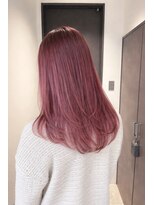 シアバイルーシー(SIA by LUCEY)&nbsp;暖色カラーブリーチなしピンクカラー赤髪ボルドーカラーレッド