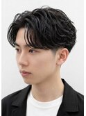 博多メンズセンターパートニュアンスパーマ