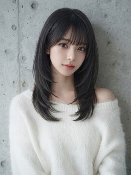 ヘアサロンエム 渋谷店(HAIR SALON M) レイヤーカット/顔周り/シースルーバング/グレージュ/