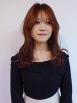 ネルケ 立川(nelke)&nbsp;ブリーチなしダブルカラー暖色ピンクブラウン顔周りレイヤー立川