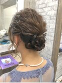 ウェーブアップヘア/ヘアセット/ヘアメイク/編み込み