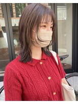 コフィー バイ メルト 吉祥寺(cofy by melt)&nbsp;【中澤彩乃】ブリーチなしベージュカラーウルフカット前髪