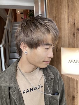 アヴァンス 天王寺店(AVANCE.) ショートウルフ×ミルクティーベージュ