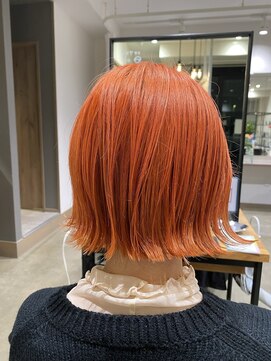 ケーオーエスビューティー(K O S beauty) ミニボブ×オレンジカラー