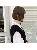 ミニボブ/ボブ/収まり◎/グレージュ