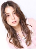 大人可愛い小顔美髪ツヤ髪ダークブラウンガーリーA4